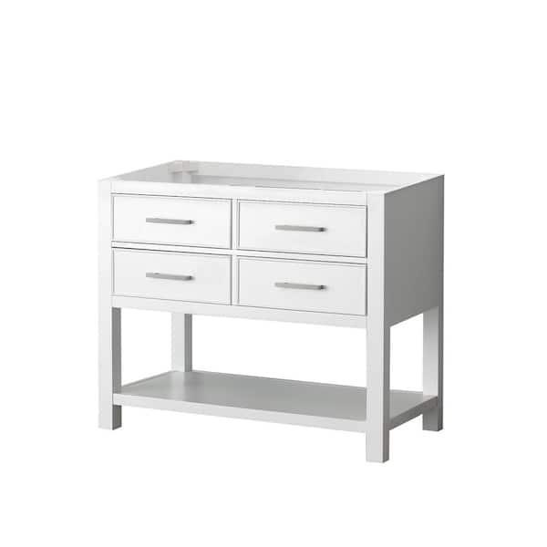 Brooks 42 in. Bath Vanity Cabinet without Top in White