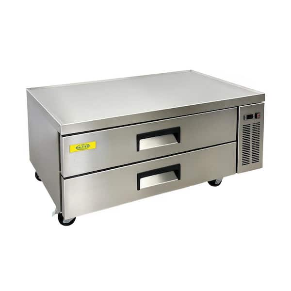 52 in. 34 cu. ft. Commercial NSF Refrigerator 2-Drawers Chefs Base EB52 Stainless