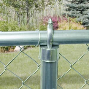 Chain Link Fence 1-3/8 in. Diameter x 10 ft. Long 17-Gauge Thick Galvanized Steel Top Rail Post