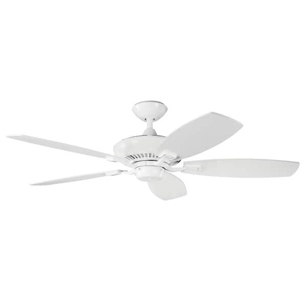 Kichler Canfield 52 In Indoor White Downrod Mount Ceiling Fan With Pull Chain 300117wh The Home Depot Indoor White Downrod Mount Ceiling Fan, Downrod Mount Ceiling Fan