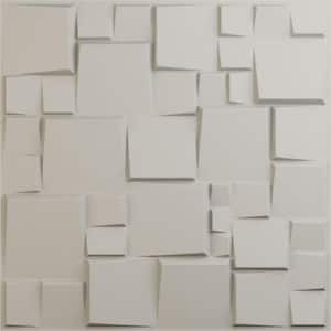 19 5/8 in. x 19 5/8 in. Modern Square EnduraWall Decorative 3D Wall Panel, Satin Blossom White (Covers 2.67 Sq. Ft.)