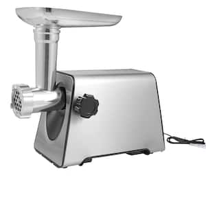 Sliver Electric Meat Grinder with Sausage and Kubbe Kit and 3 Grinder Plates