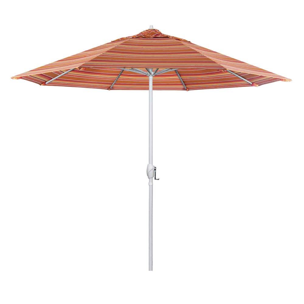 9 ft. Matted White Aluminum Market Patio Umbrella Auto Tilt in Dolce Mango Sunbrella price history on PriceWatchPro