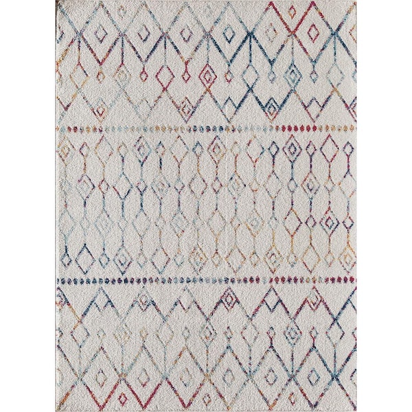 Mason Brooks Knox Confetti Mix White 5 ft. X 7 ft. Area Rug