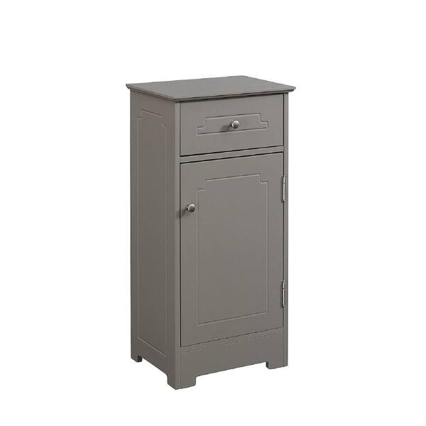 Runfine 15-3/4 in. W x 11-3/4 in. D x 32 in. H Bathroom Linen Floor Cabinet in Modern Gray