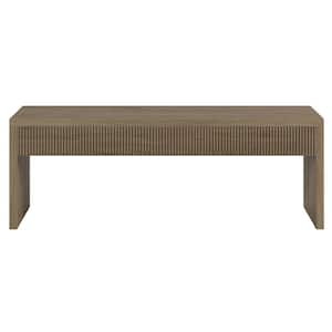 Lawrence 47.5 in. Antiqued Gray Oak Rectangle MDF Top Coffee Table