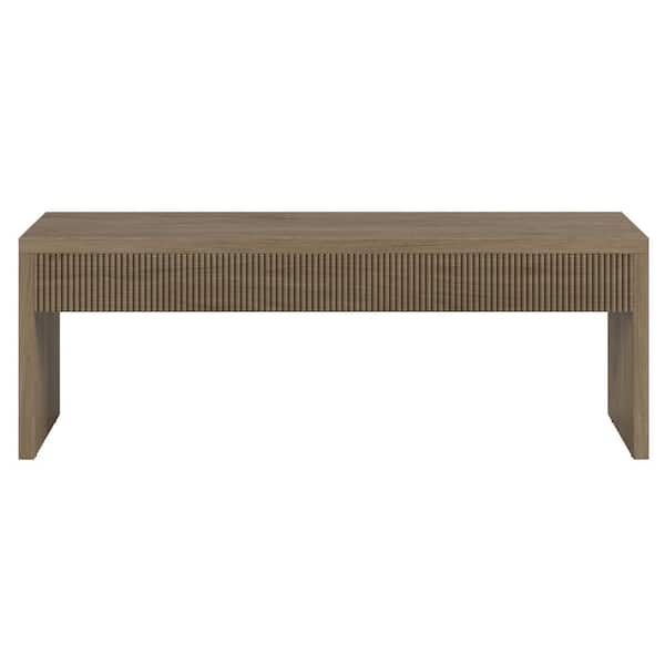 Meyer&Cross Lawrence 47.5 in. Antiqued Gray Oak Rectangle MDF Top Coffee Table