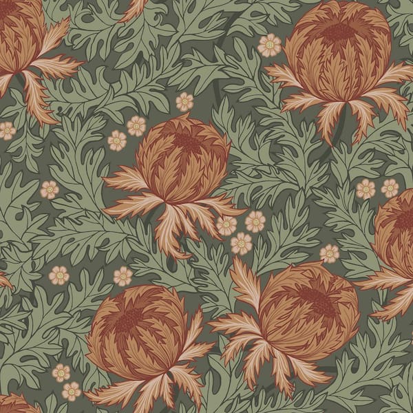 A-Street Prints Arthur Green Paper Thistle Non Woven Wallpaper