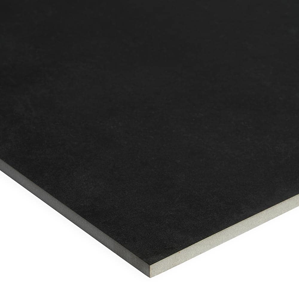 Large Format Black Matte Rectified Porcelain Wall & Floor Tile