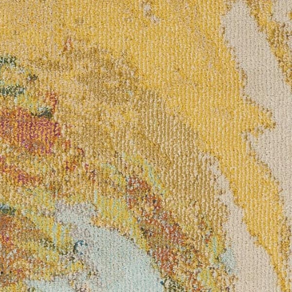 8' X 10' Ivory Pink And Gray Floral Distressed Non Skid Area Rug