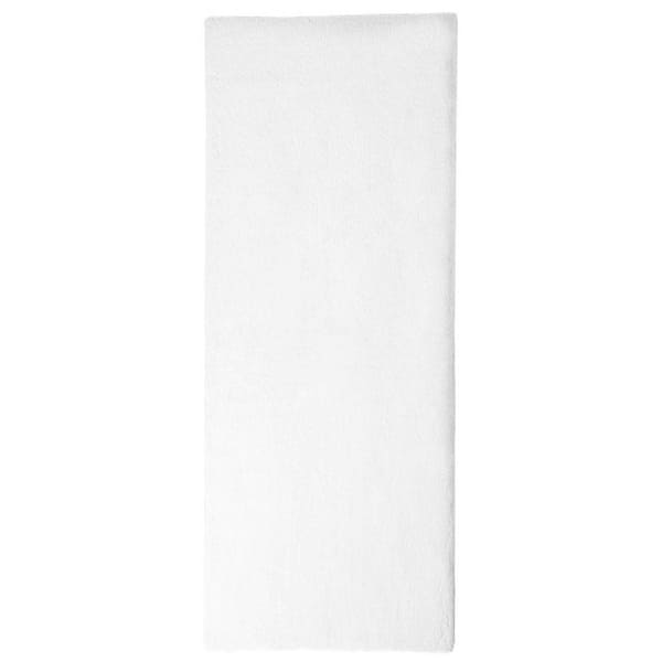 iliebe Mmlior White 2 ft. x 8 ft. Cozy Fluffy Furry Faux Rabbit Fur Area Rug Runner Rug