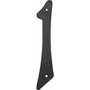 4 in. Black Nail-On Aluminum House Number 1