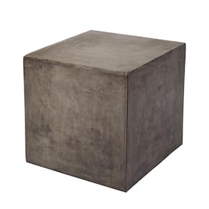 Fulbright 19.75 in. Polished Concrete Square Concrete Accent Table