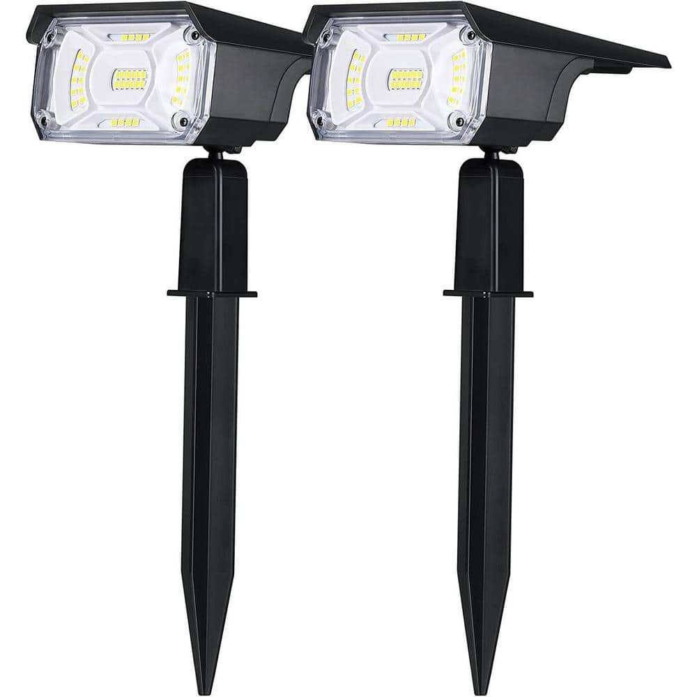 Solar Spot Lights Outdoor, 3 Modes Outdoor Solar Garden Lights for Yard Por