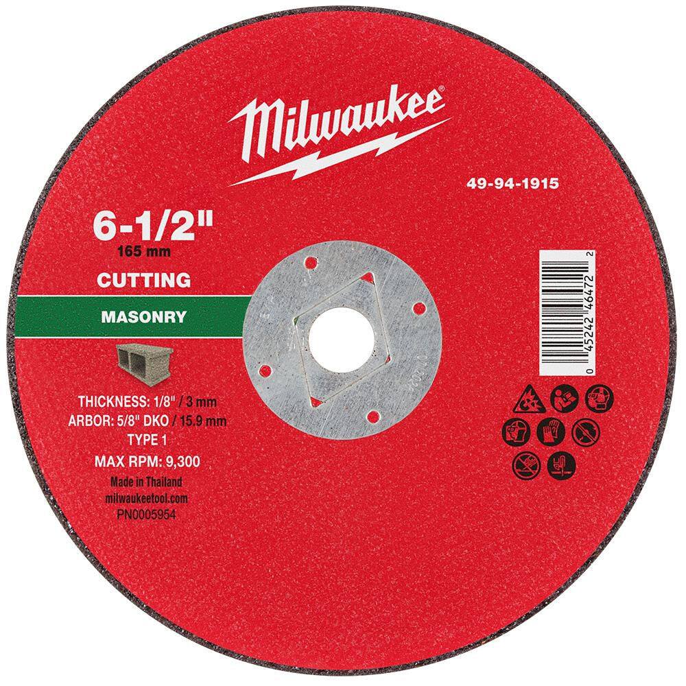 6-1/2 in. x 1/8 in. x 5/8 in. DKO Masonry Cut Off Wheel -Type 1 price history on PriceWatchPro