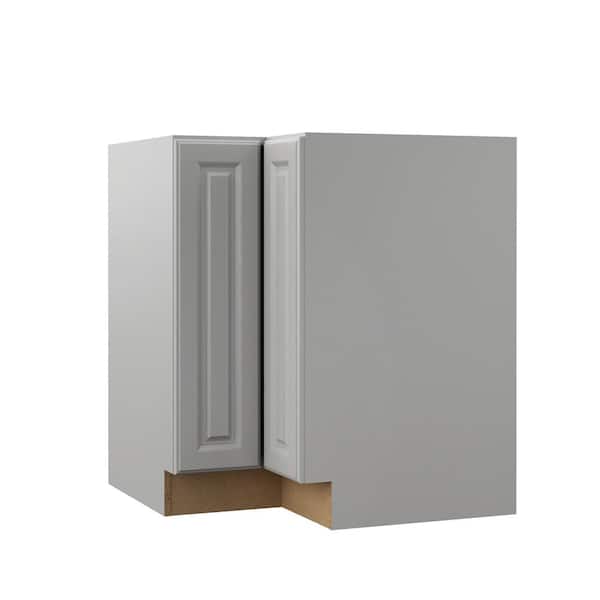 Hampton Bay Designer Series Elgin Assembled 30x34.5x20.25 in. EZ Reach Corner Base Kitchen Cabinet in Heron Gray