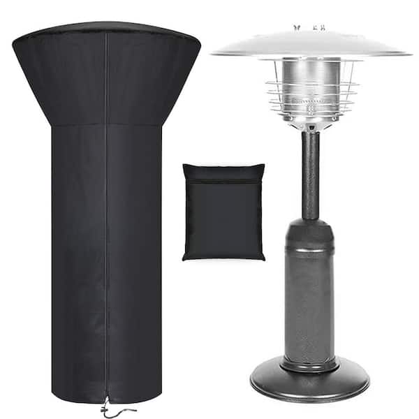 AZ Patio Heaters Matte Black Hiland Wood Pellet Glass Tube Heater