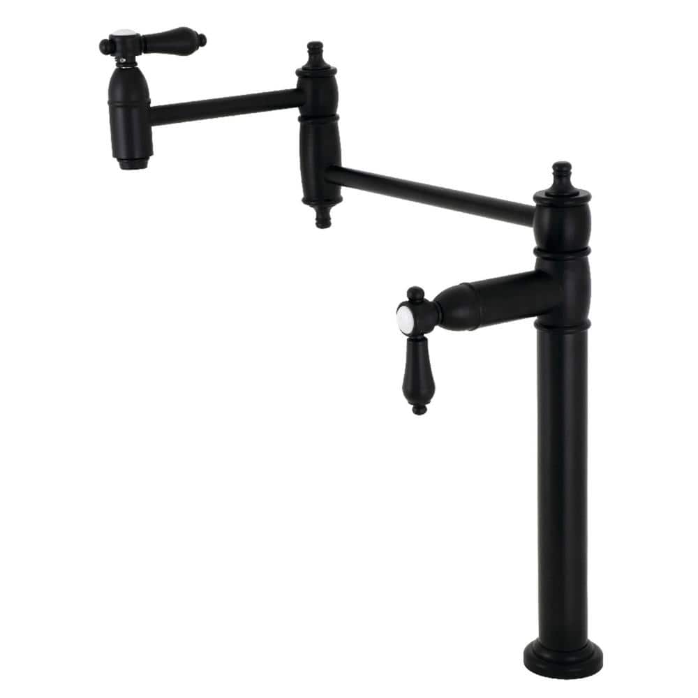 Heirloom Deck Mount Pot Filler Faucet in Matte Black price history on PriceWatchPro