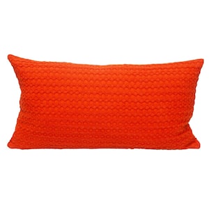 20 X 20 Transitional Solid Orange 14 in. x 26 in. Pillow