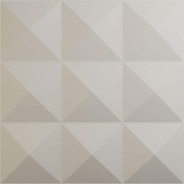 Ekena Millwork Benson Satin Blossom White 1-1/3 in. x 1-5/8 ft. x 1-5/8 ft. White PVC Decorative Wall Paneling 1-Pack