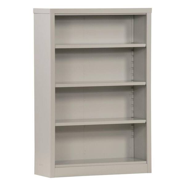Sandusky 52 in. Dove Gray Metal 4-shelf Standard Bookcase with Adjustable Shelves