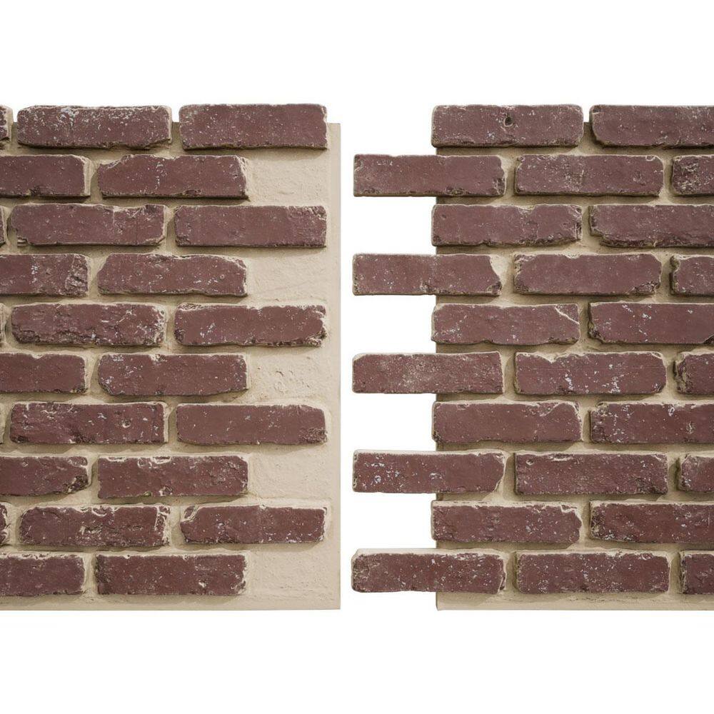 "EverStone Aged Brick Faux Brick Panel, 46 7/8""W x 27""H x 1 1/4""D, Old Town Color" price history on PriceWatchPro