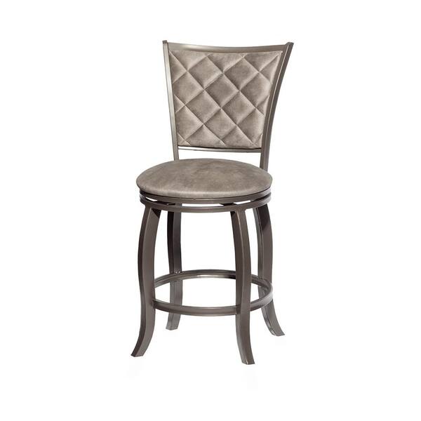 Steve Silver Montello 24 in. Gray Swivel Counter Chair
