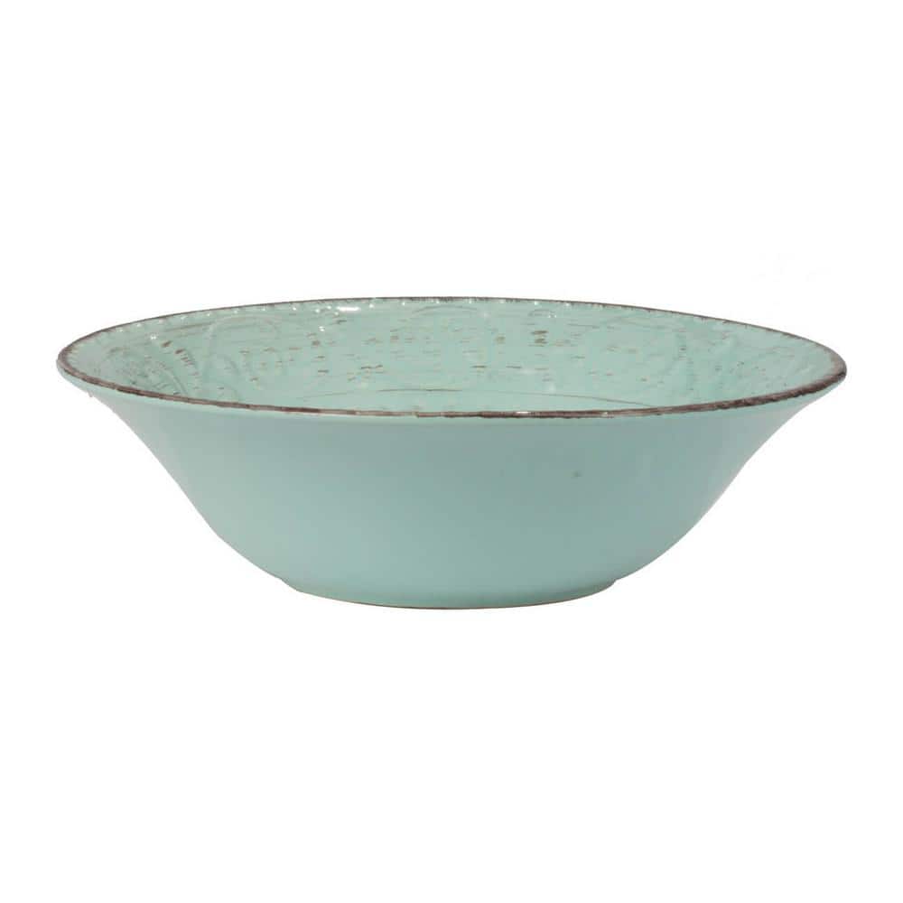 Photos - Tray 9.8 in. 1 fl.oz Turquoise Stoneware Serving Bowls KID0279-AQUA