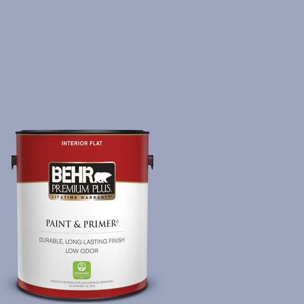 BEHR PREMIUM PLUS 1 gal. #620D-4 Veranda Iris Flat Low Odor Interior Paint & Primer