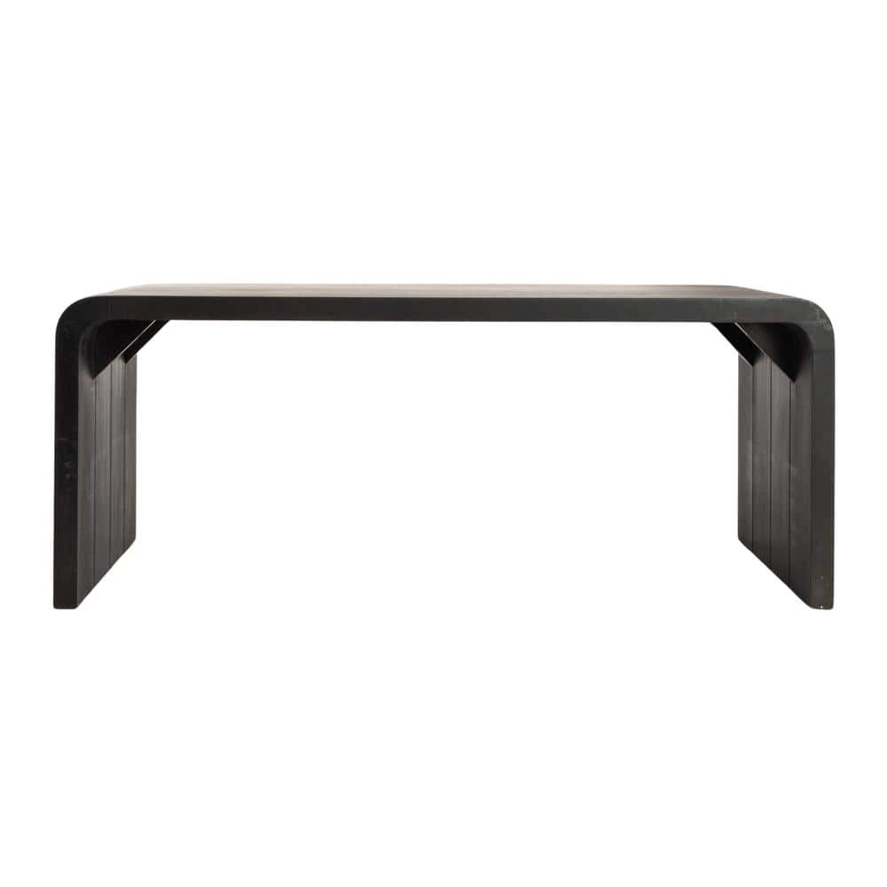 45 in Black Mango Wood Waterfall Edge Coffee Table