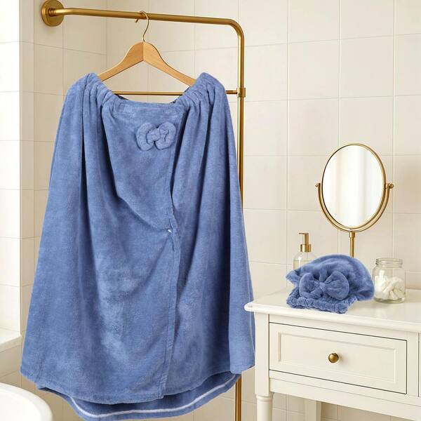 LAIFUCAM White Bath Accessory Type 2 Set Plus Size Towel Wraps for