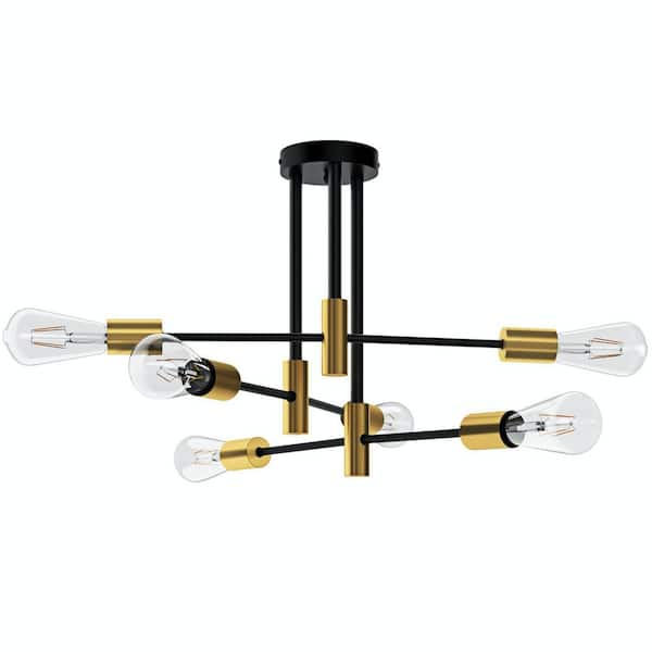 sputnik modern linear semi flush mount