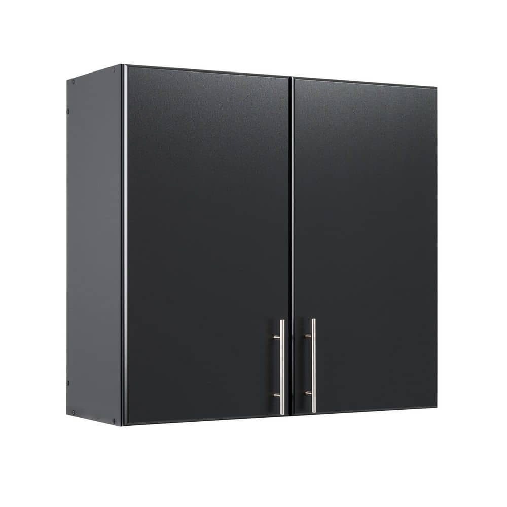 Black Freestanding 8-Piece Storage System with Adjustable Shelving