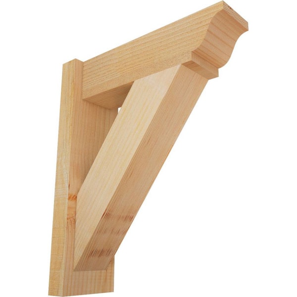 Ekena Millwork 6 in. x 22 in. x 18 in. Douglas Fir Traditional Rough Sawn Outlooker