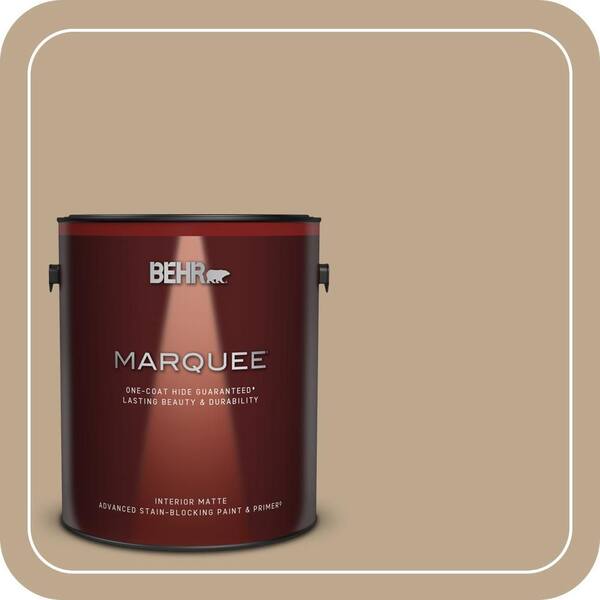 BEHR MARQUEE 1 gal. #MQ2-25 British Khaki One-Coat Hide Matte Interior Paint & Primer