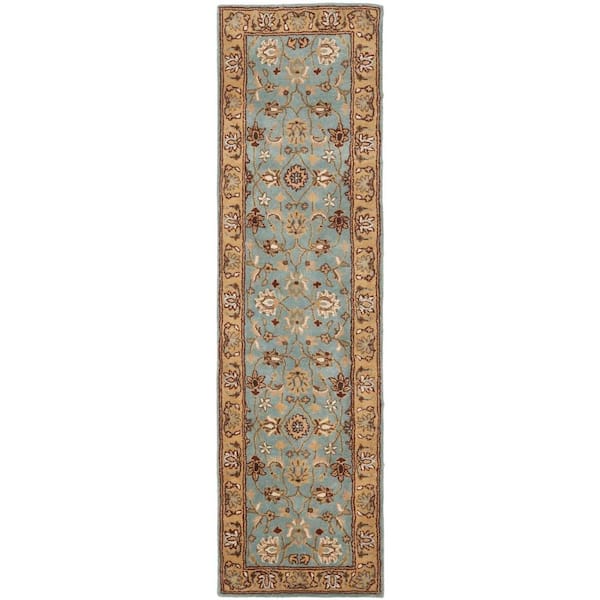 SAFAVIEH Heritage Blue/Gold 2 ft. x 6 ft. Border Runner Rug