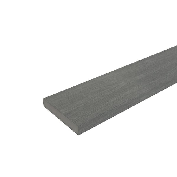 NewTechWood 1/2 in. x 3-1/2 in. x 5-3/4 ft. Westminster Gray Flat Top Composite Fence Picket (10-Pack)