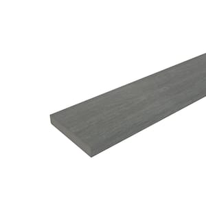 1/2 in. x 3-1/2 in. x 5-3/4 ft. Westminster Gray Flat Top Composite Fence Picket (15-Pack)