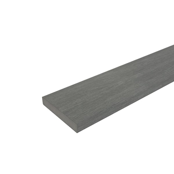 NewTechWood 1/2 in. x 3-1/2 in. x 5-3/4 ft. Westminster Gray Flat Top Composite Fence Picket