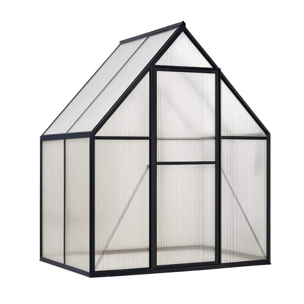 Garvee 6 ft. x 4 ft. Aluminum-Framed Polycarbonate Greenhouse