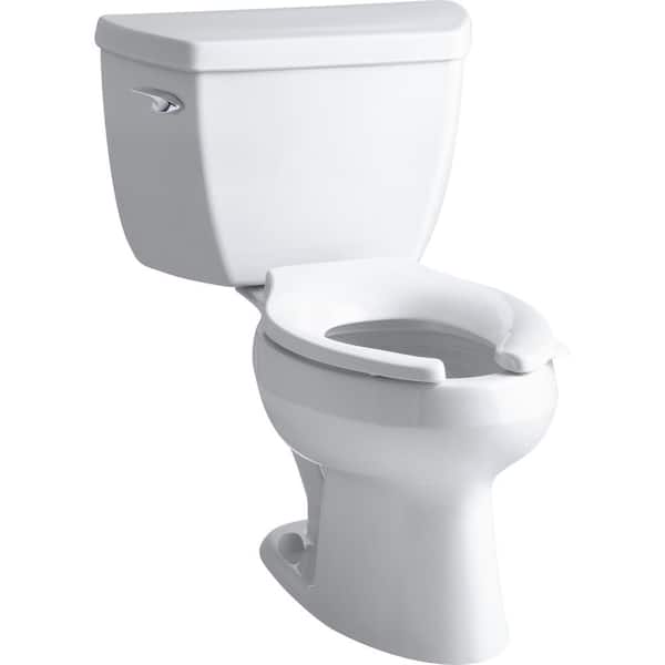 KOHLER Wellworth Classic 2-piece 1.0 GPF Single Flush Elongated Toilet in White