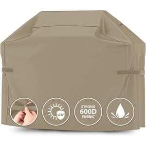 Grill Cover for Outdoor Grill, BBQ Grill Cover, Top Heavy-Duty Large Grill Covers (58 in. L x 24 in. W x 48 in. H, Tan)
