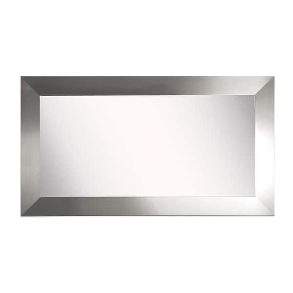 Unbranded Oversized Rectangle Silver Modern Mirror (64 in. H x 35 in. W)