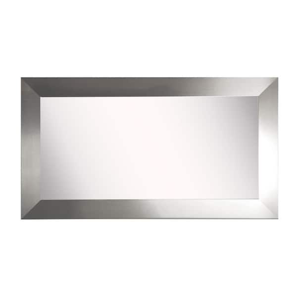 Unbranded Oversized Rectangle Silver Modern Mirror (78 in. H x 39 in. W)