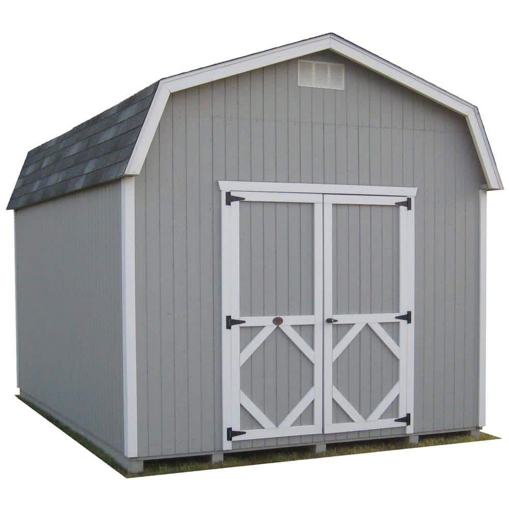 LITTLE COTTAGE CO. Classic Gambrel 10 ft. W x 20 ft. D Wood Shed Precut Kit with 6 ft. Sidewalls without Floor (200 sq. ft.), Beige -  10x20CWGB-6-WPC
