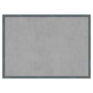 Dixie Blue Grey Rustic Narrow 29 in. x 21 in. Magnetic Board, Memo Board