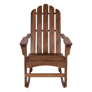 Marina II Porch Rocker Oak Rocking Wood Adirondack Chair