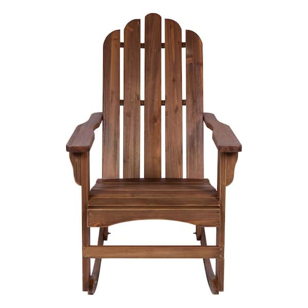 Shine Company Marina II Porch Rocker Oak Rocking Wood Adirondack Chair