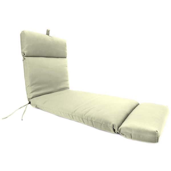 Jordan Manufacturing 72 in. L x 22 in. W x 3.5 in. T Rectangular Outdoor Chaise Lounge Cushion in Ivory Solid
