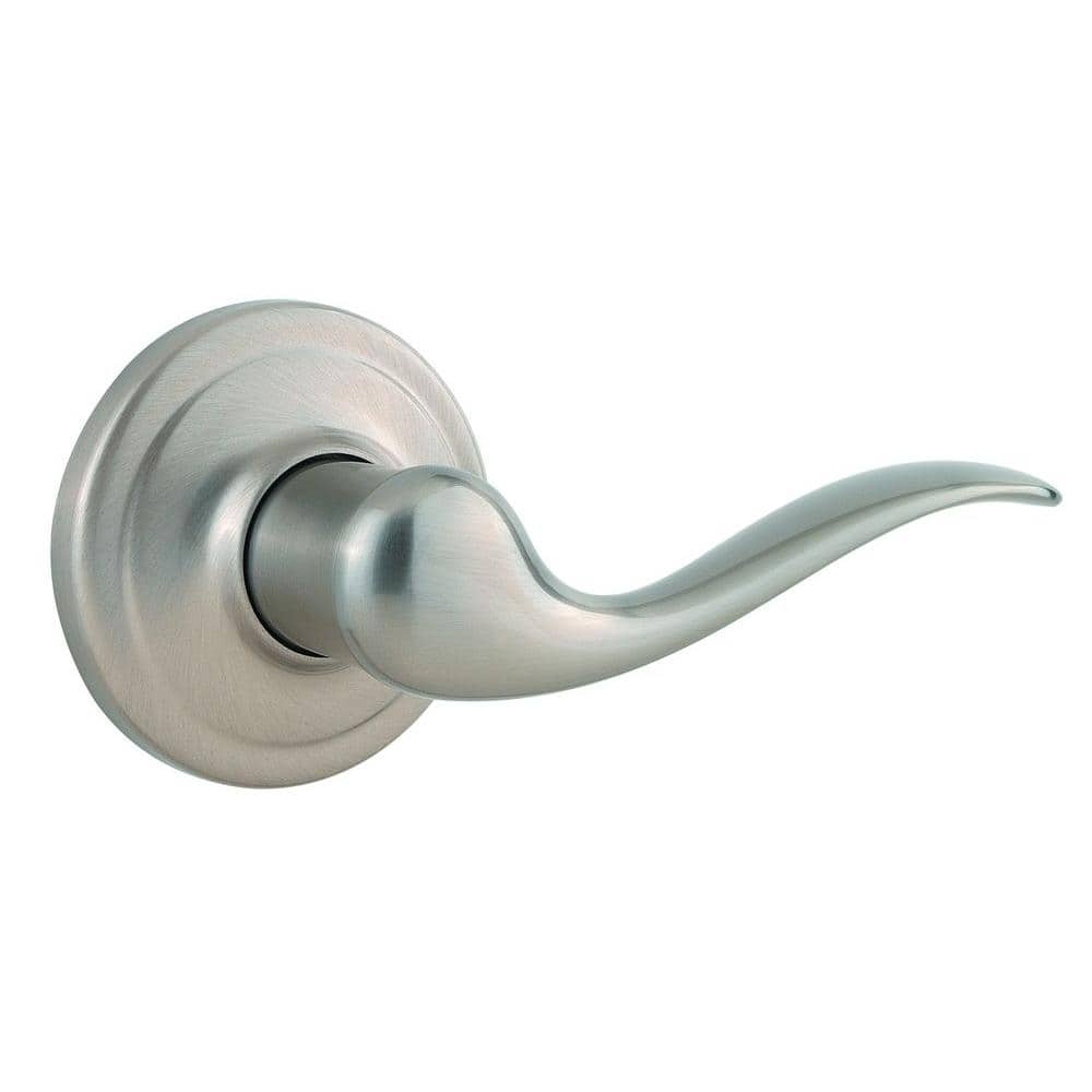 Kwikset Tustin Satin Nickel Right-Handed Half-Dummy Door Lever with  Microban Antimicrobial Technology 788TNL RH 15 CP - The Home Depot